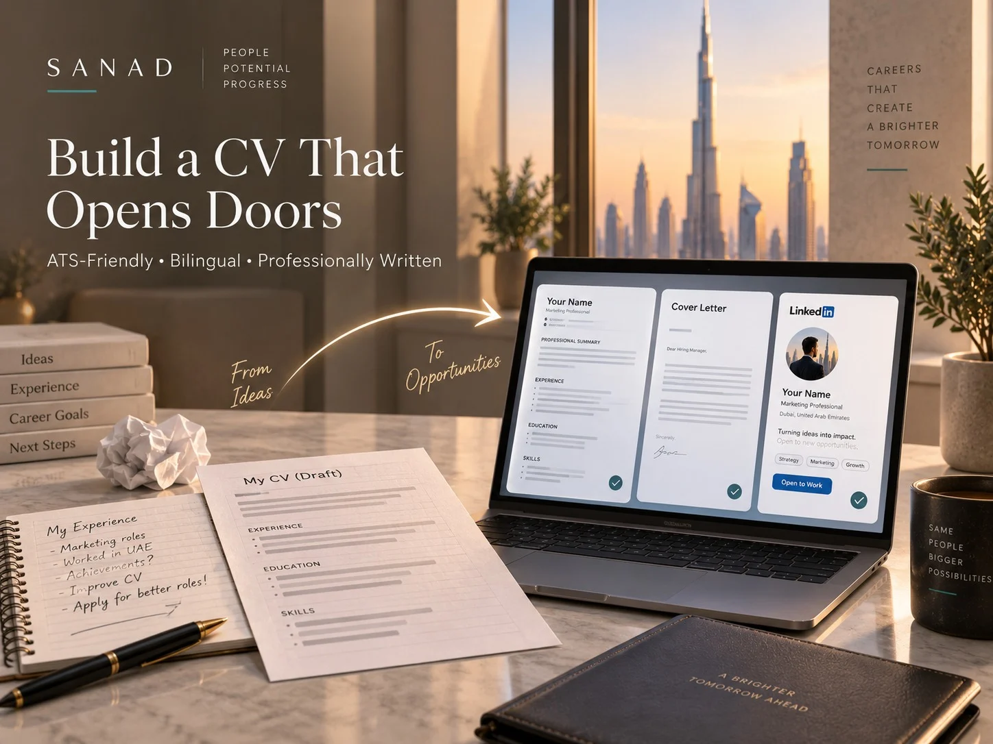 Professional CV, cover letter, and LinkedIn documents